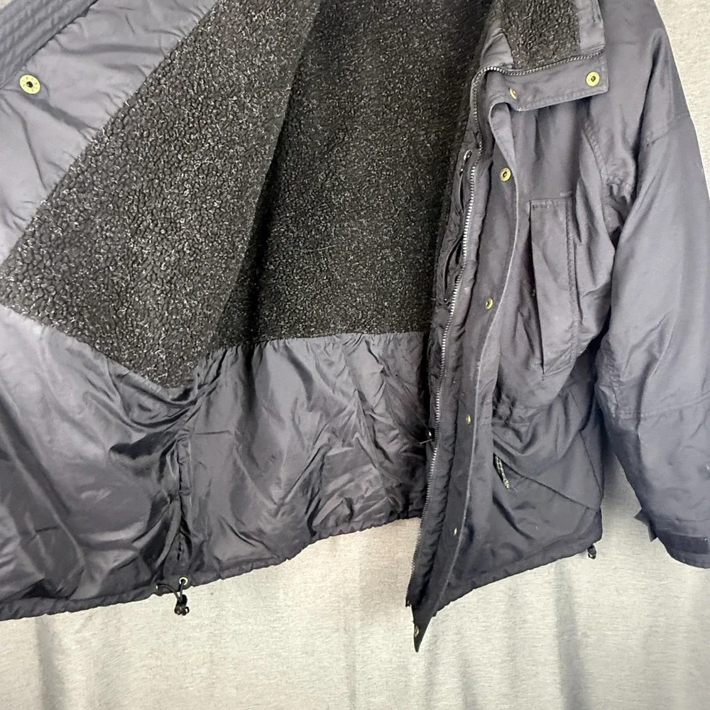 Columbia Jacket Men's XL Black Heavy‎ Lined Bomber Ski Warm Coat VTG